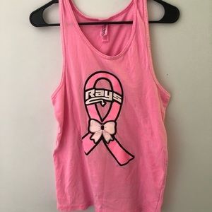 Rays breast cancer awareness tank top